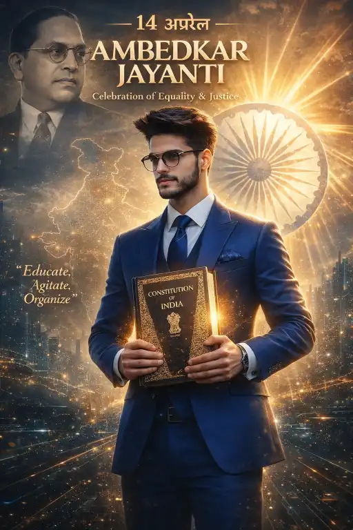 Best Ambedkar Jayanti Poster Prompt for Realistic AI Art