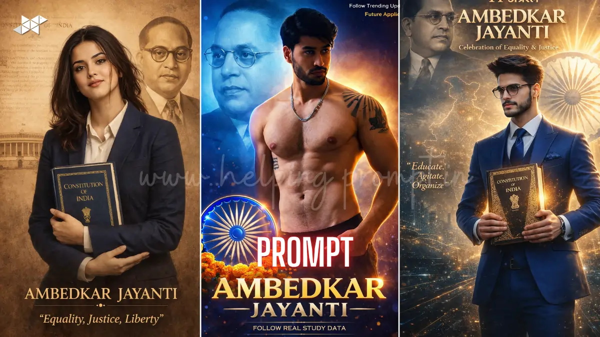 Best Ambedkar Jayanti Poster Prompt for Realistic AI Art