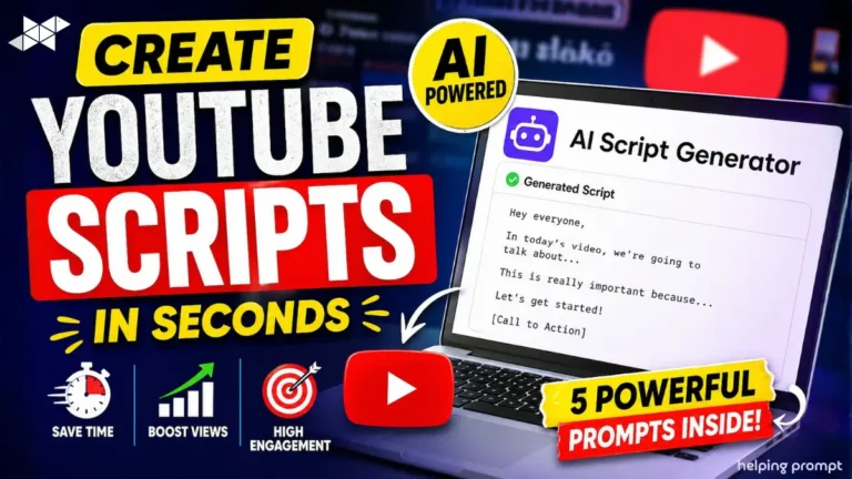 YouTube script generator AI prompt