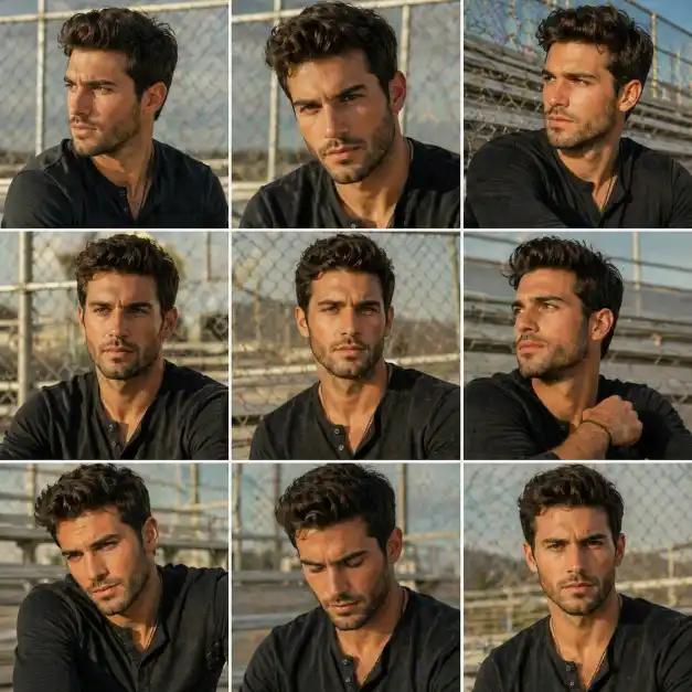 9-Side Portrait Grid AI Prompt
