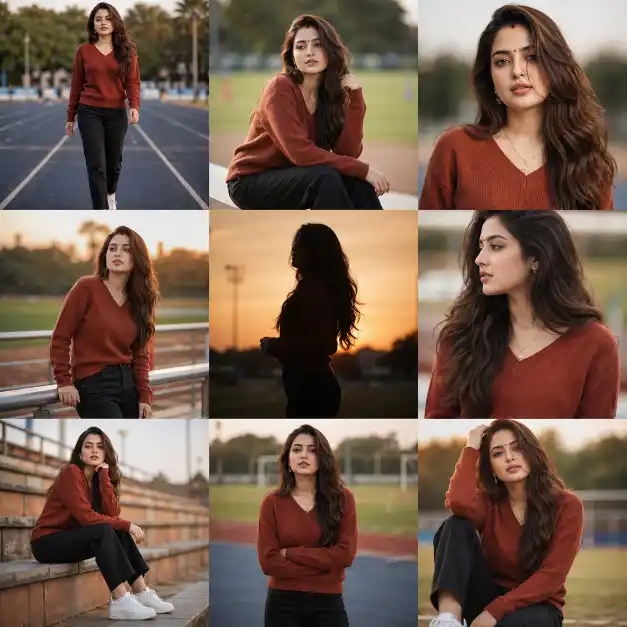 9-Side Portrait Grid AI Prompt