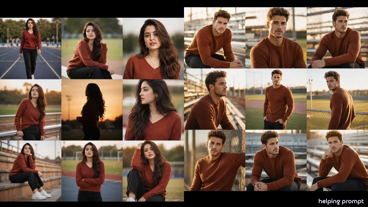 Catchy 9-Panel Portrait Grid AI Prompt - Are You Missing This Trend