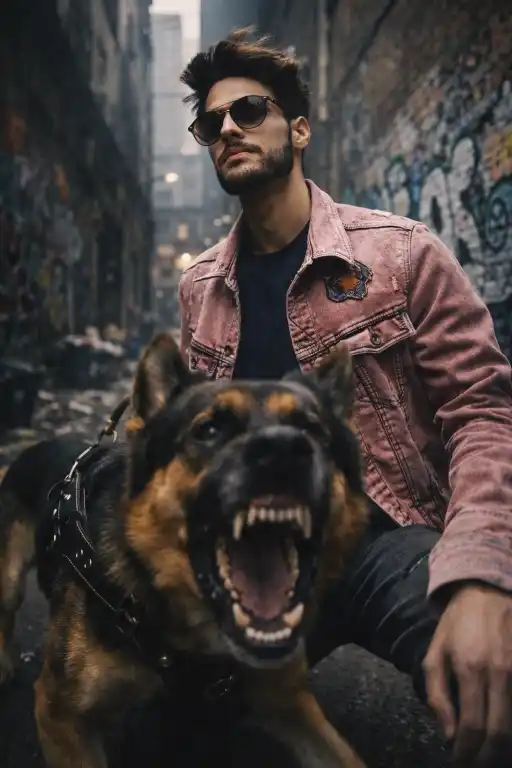 Street Dog portrait AI prompt