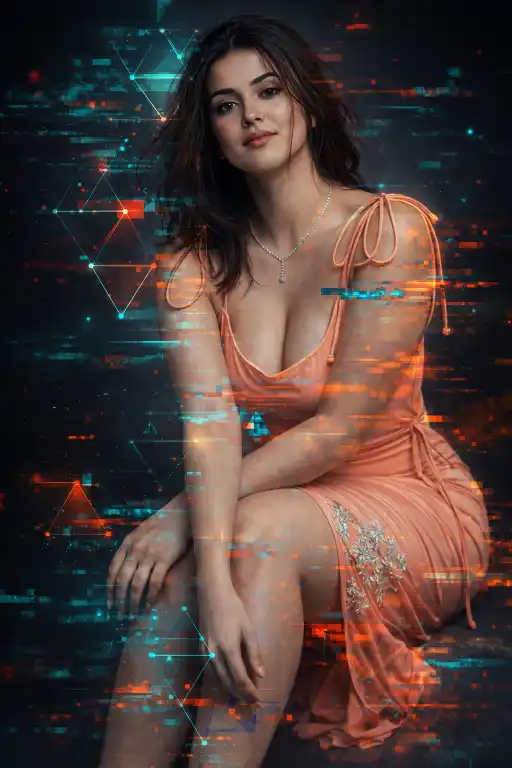 Full-Body Glitch Portrait Prompt