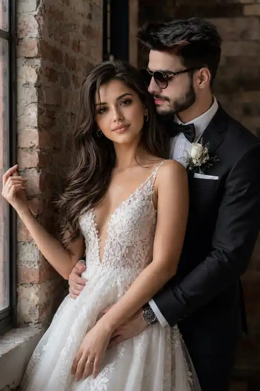 modern wedding portrait prompt