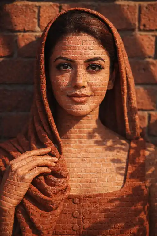 Powerful Brick Wall Portrait Prompt