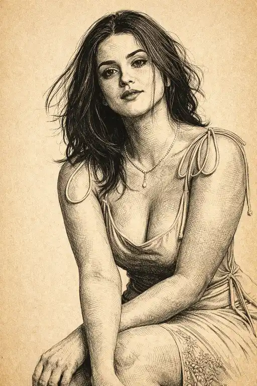 Pro Ink Pen Portrait Illustration Prompt 