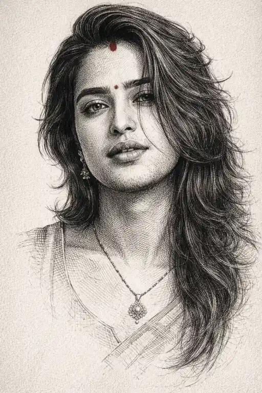 Pro Ink Pen Portrait Illustration Prompt