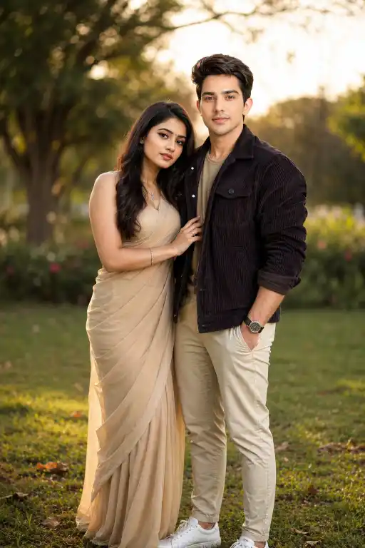 Romantic Couple Portrait AI Prompt