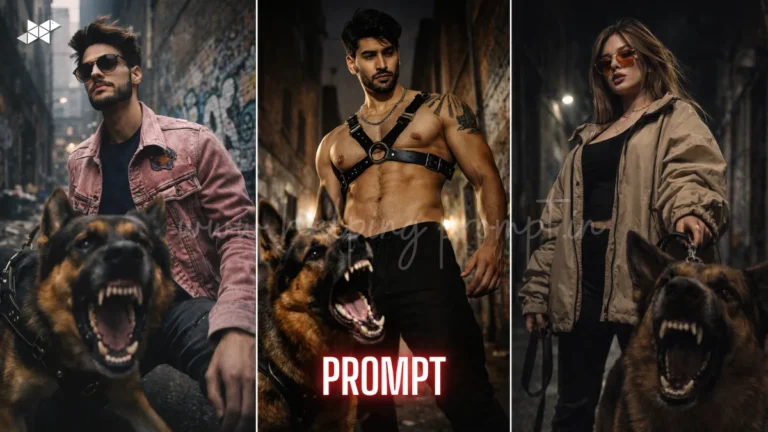 Create 3 Viral AI Art with Cinematic Street Dog Portrait Prompt