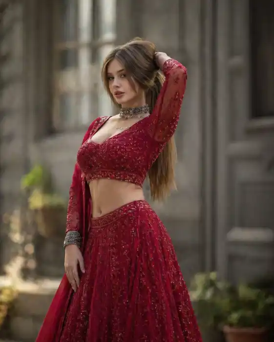 Indian Lehenga Portrait AI Prompt