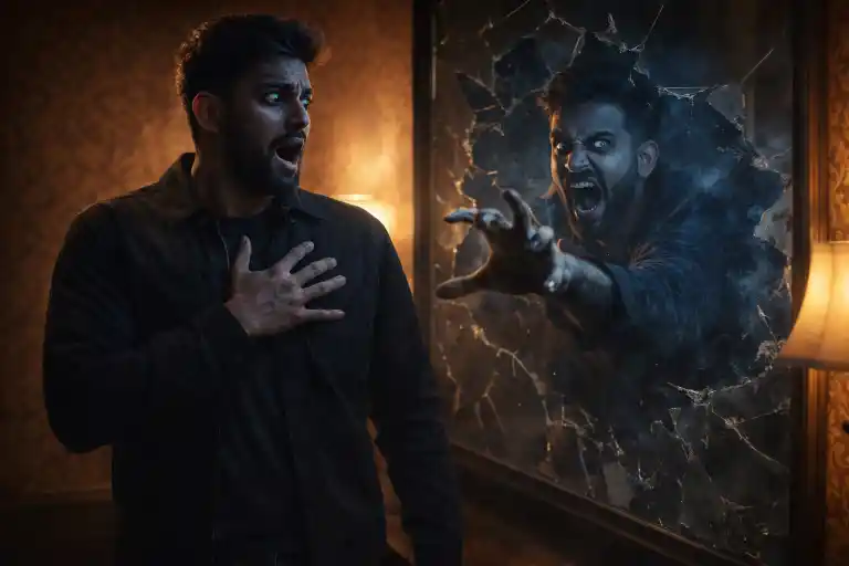 Mirror Horror Portrait AI Prompt