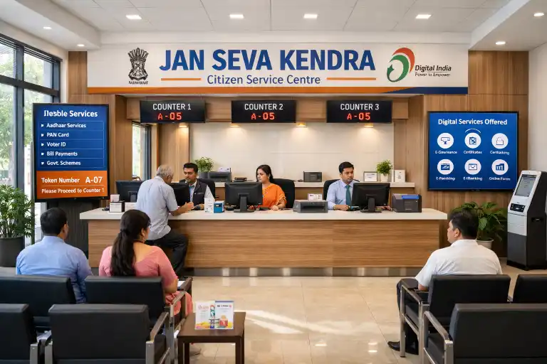 AI image prompts for Jan Seva Kendra