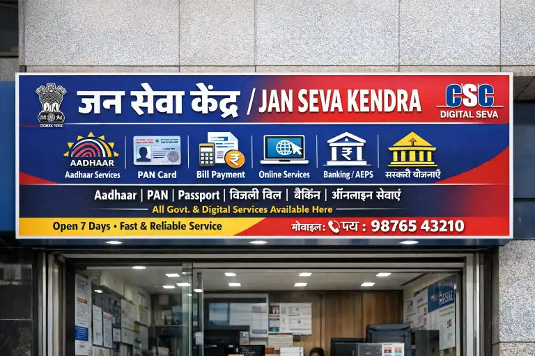 AI image prompts for Jan Seva Kendra