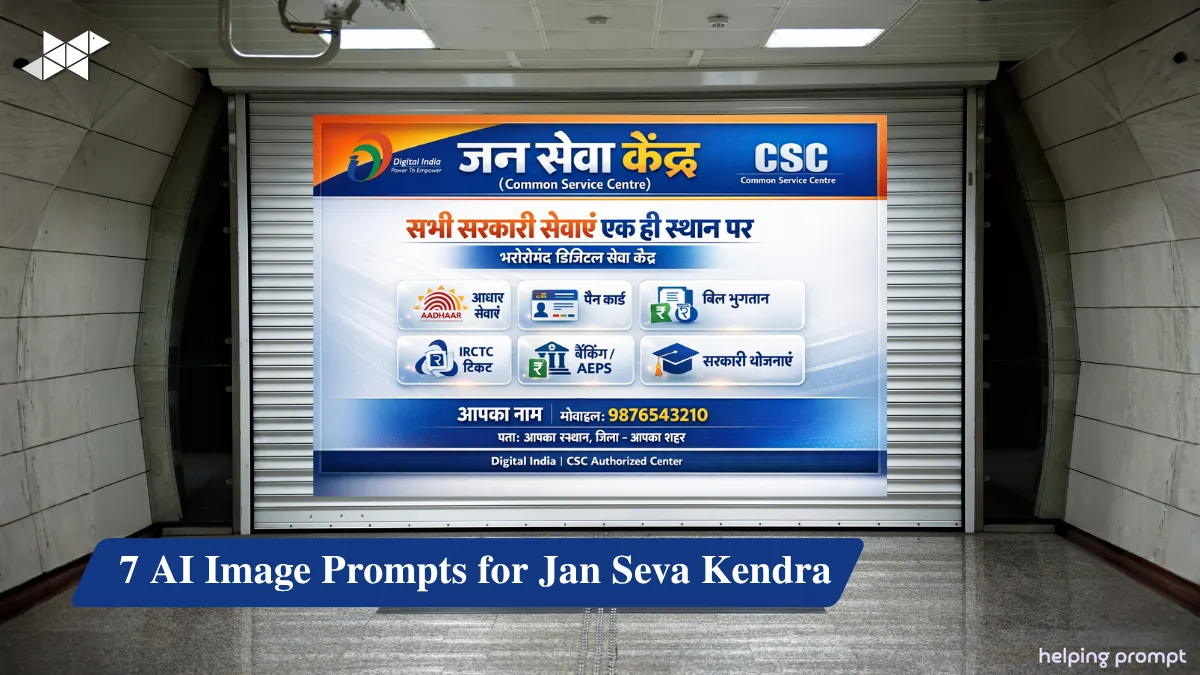 Trending 7 AI Image Prompts for Jan Seva Kendra Success