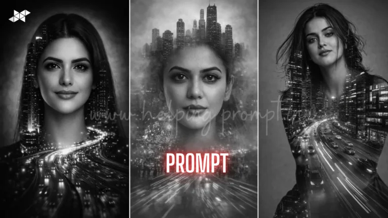 Viral Girl Double Exposure AI Portrait with Cityscape Effect Guide