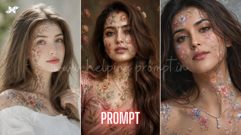 Dreamy Floral Face Art Prompt