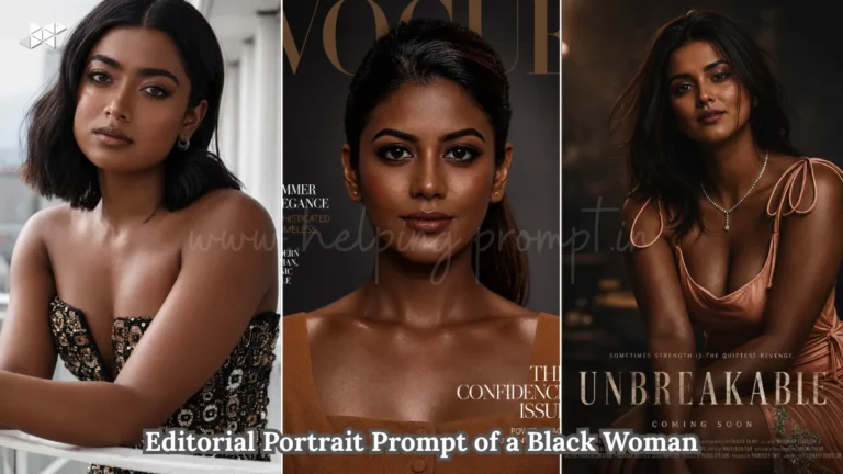 AI Black Skin Tone Portrait Generator Prompt With Gel Lighting