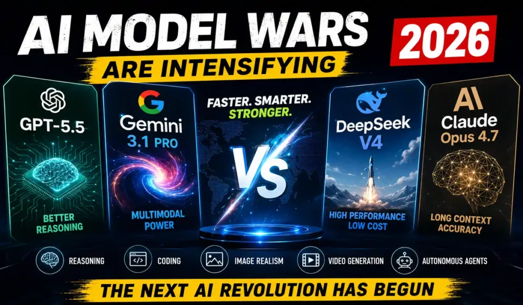 AI Model Wars 2026 GPT-5.5, Gemini 3.1 Pro and DeepSeek-V4 Redefine AI Speed