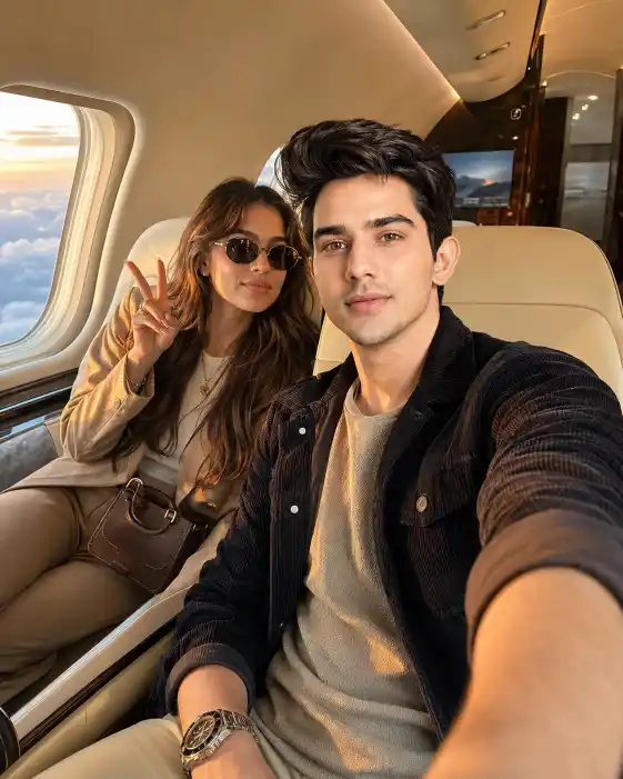 Ambani Luxury Flight Selfie Prompts