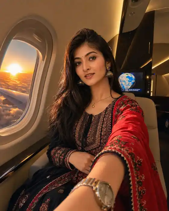 Ambani Luxury Flight Selfie Prompts