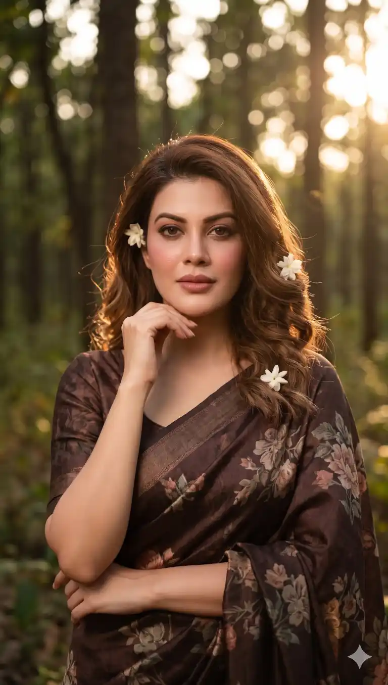 America Golden Hour Saree AI Portrait Prompt (Tested)