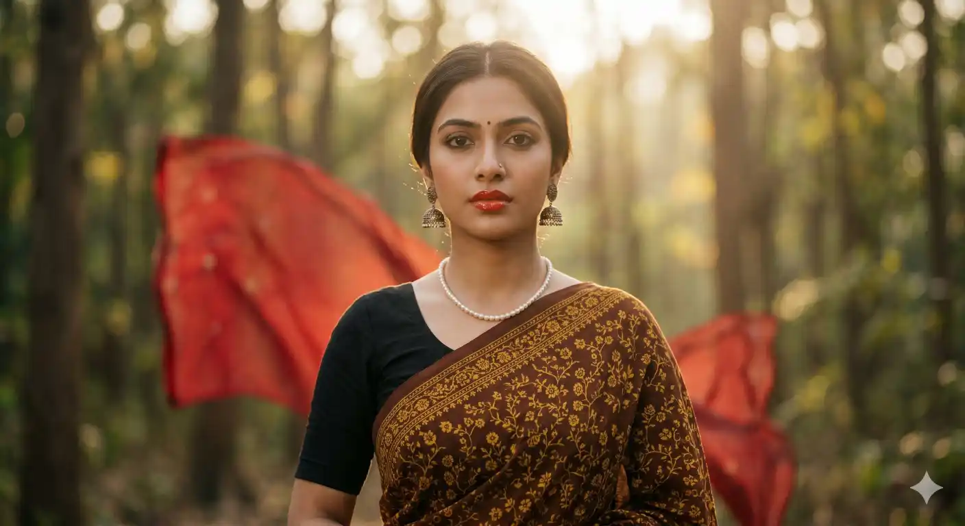 America Golden Hour Saree AI Portrait Prompt (Tested)