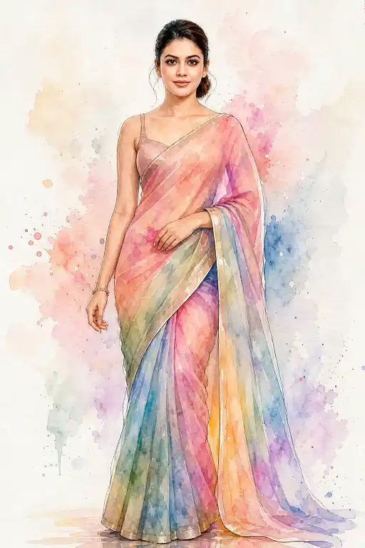 Bengali Watercolor Portrait AI Prompt