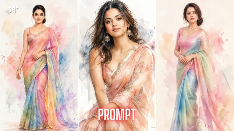 Bengali Watercolor Portrait AI Prompt