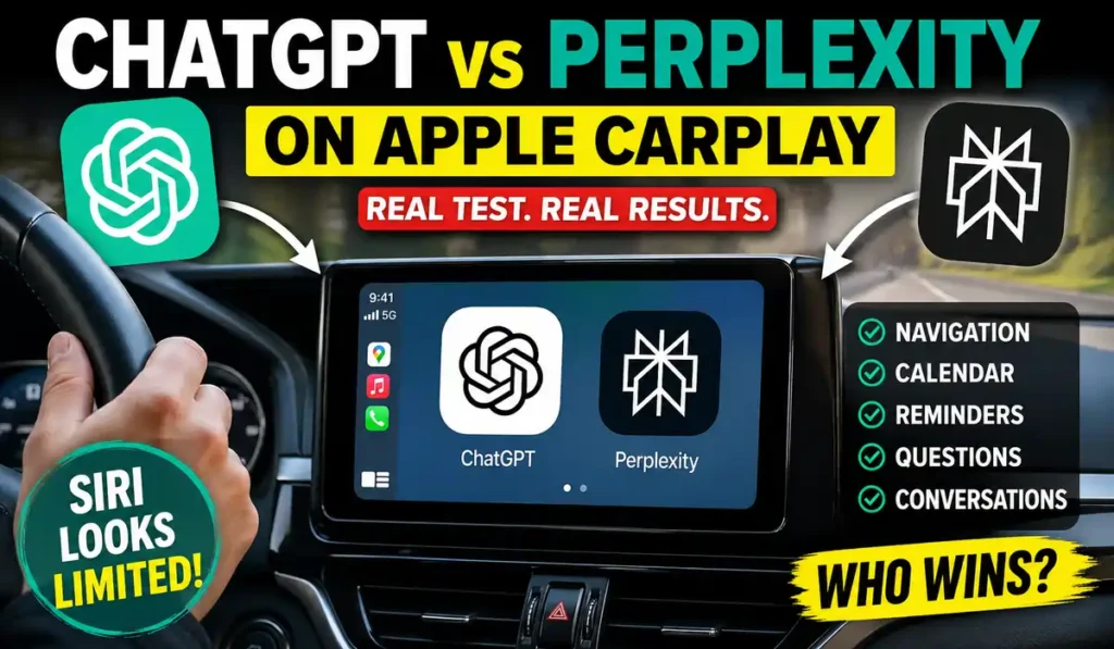 ChatGPT vs Perplexity CarPlay Test