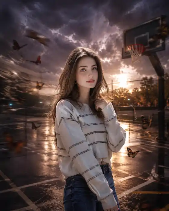 Cinematic Night Portrait Prompt