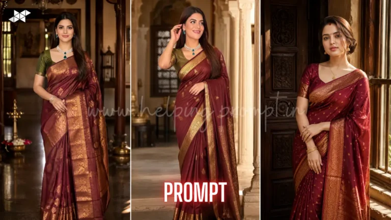 Traditional Saree Photoshoot Prompt