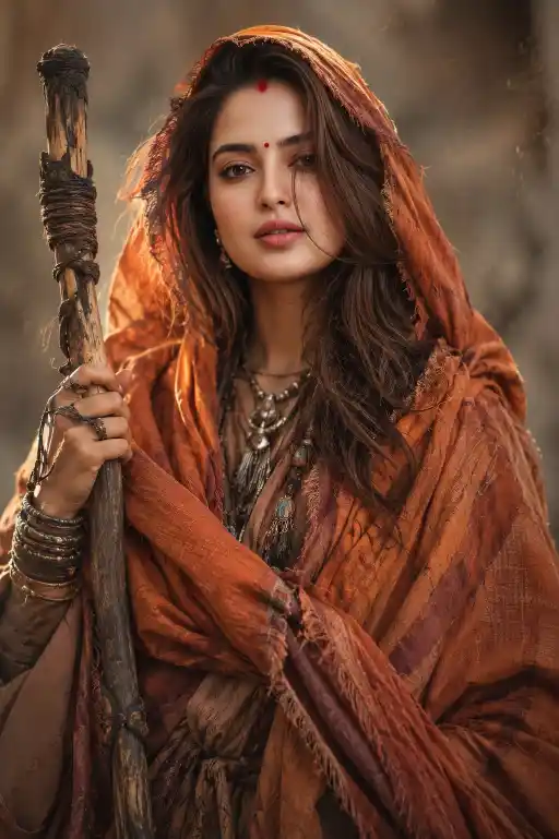 Mystical Desert Portrait AI Prompt