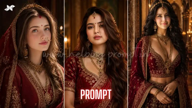 Enchanting Royal Indian Queen AI Prompt - Viral 8K Portrait Idea