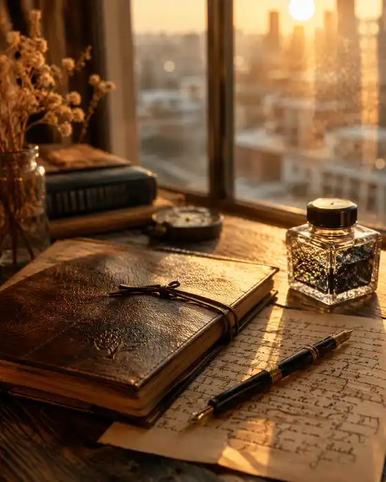 Golden Hour Vintage Journal Prompt