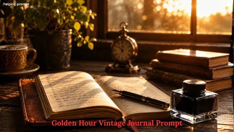 Golden Hour Vintage Journal Prompt