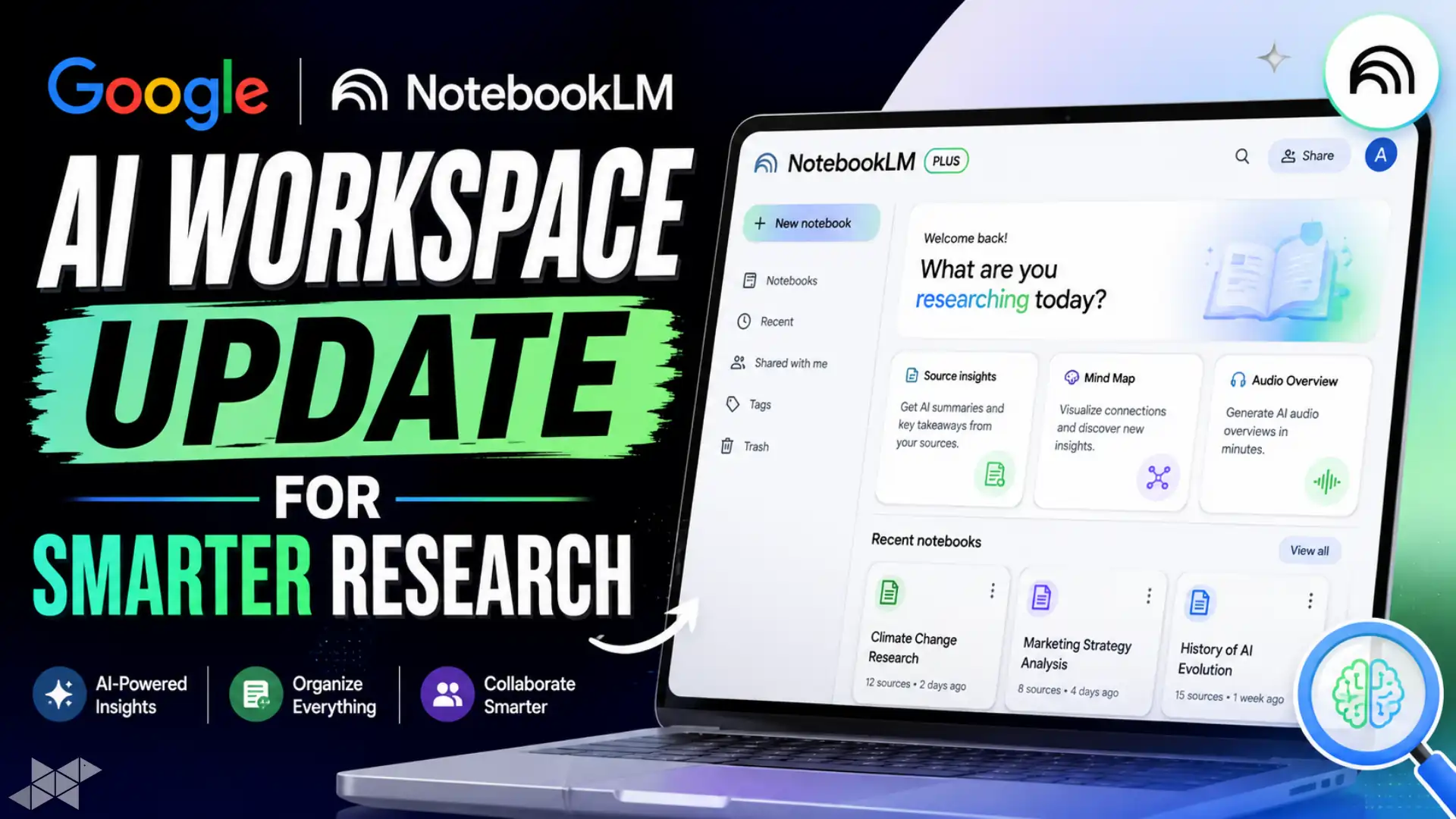 Google NotebookLM AI Workspace Update