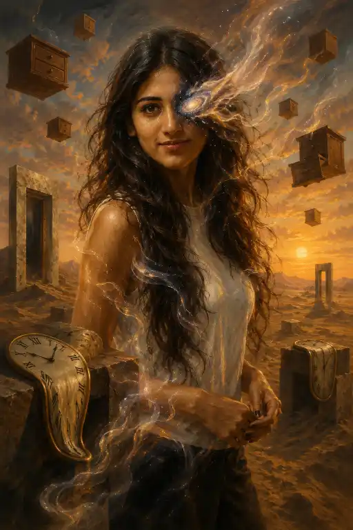 Surreal Melting Face Desert AI Art Prompts