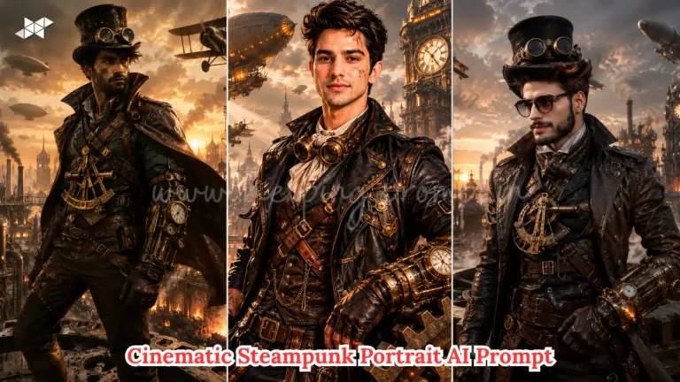 Cinematic Steampunk Portrait AI Prompt