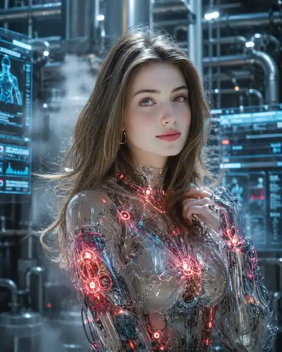 Photorealistic Female Android AI Portrait
