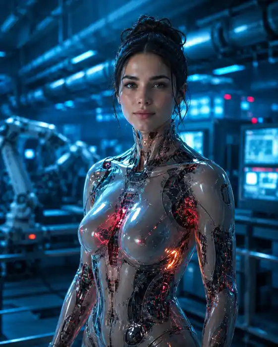 Photorealistic Female Android AI Portrait
