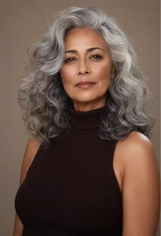 Elegant Older Woman Portrait AI Prompt