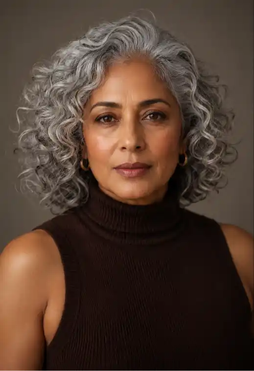 Elegant Older Woman Portrait AI Prompt