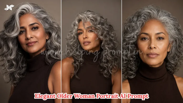 How to Create an Elegant Older Woman Portrait AI Prompt