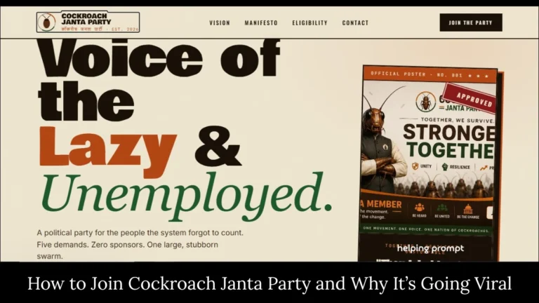 How to Join Cockroach Janta Party