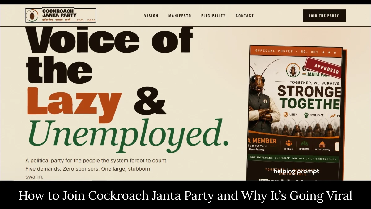 How to Join Cockroach Janta Party