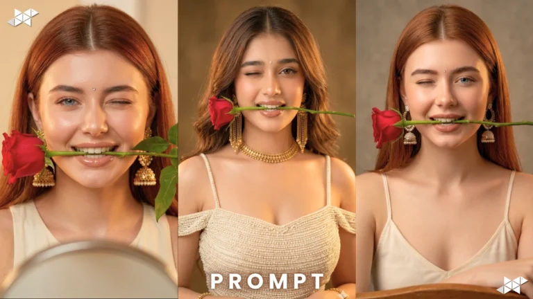 Indian Woman Rose AI Portraits Today