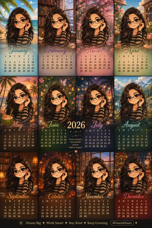Chibi Anime Calendar Prompt