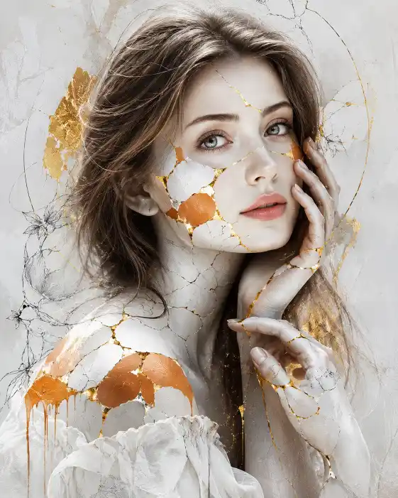 Mesmerizing Kintsugi AI Portrait Prompt