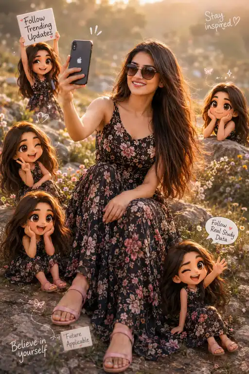 Real Girl Chibi Collage AI Prompt